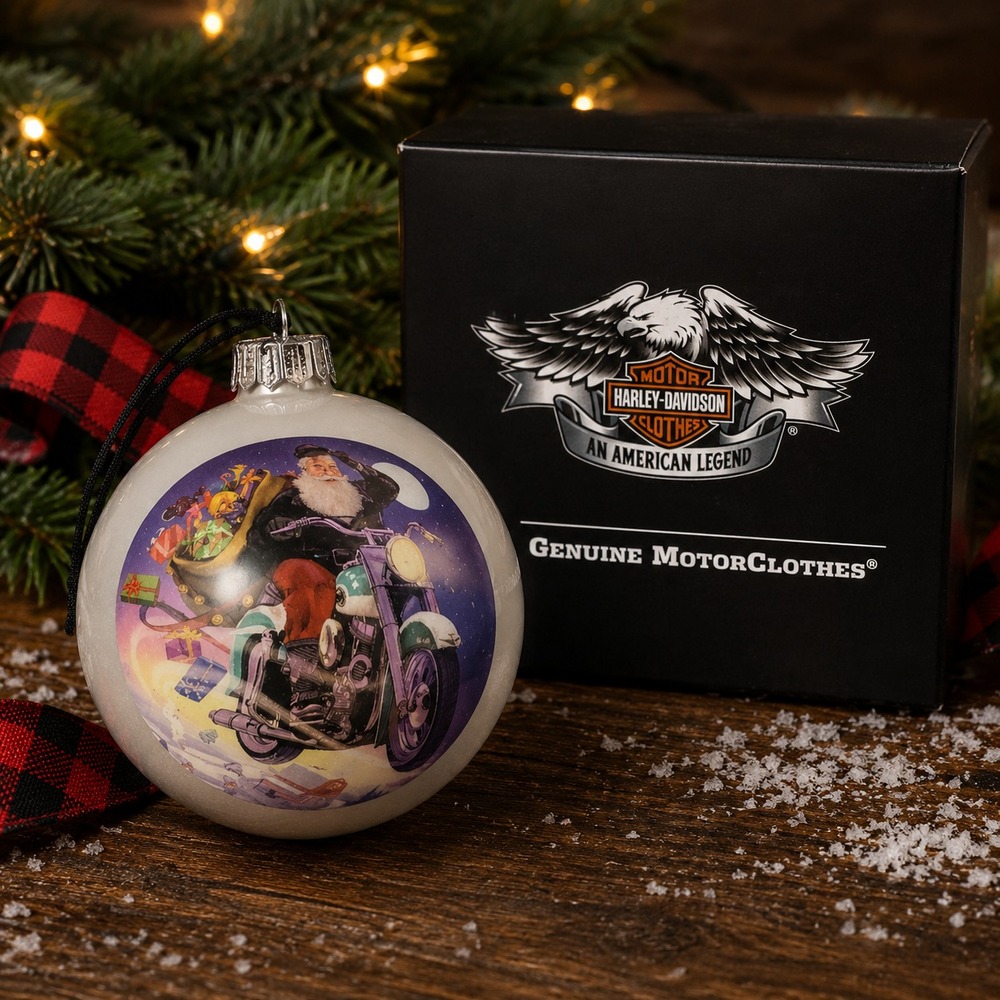 Harley-Davidson 2016 Santa Motorcycle Christmas Ball Ornament with Original Box